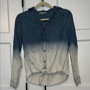 Current Air Blue and White Gradient Button-Down Shirt